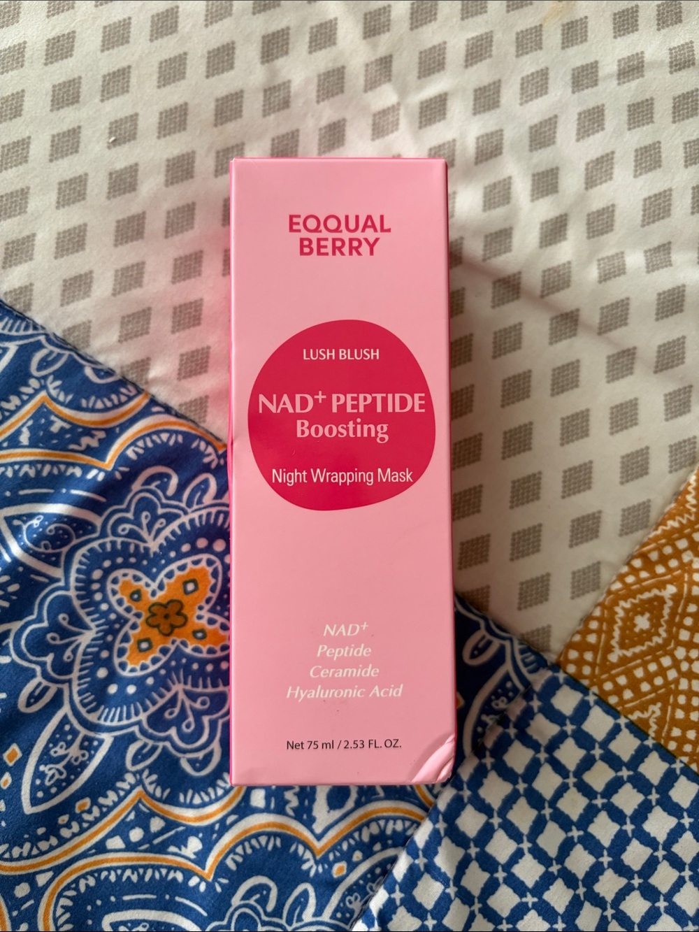 Lush Blush NAD+ Peptide Boosting Night Wrapping Mask by EQQUAL BERRY